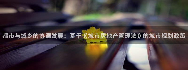 新宝5娱乐然：都市与城乡的协调发展：基于《城市房地产管理法》