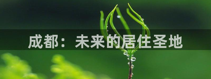 新宝5娱乐招商：成都：未来的居住圣地