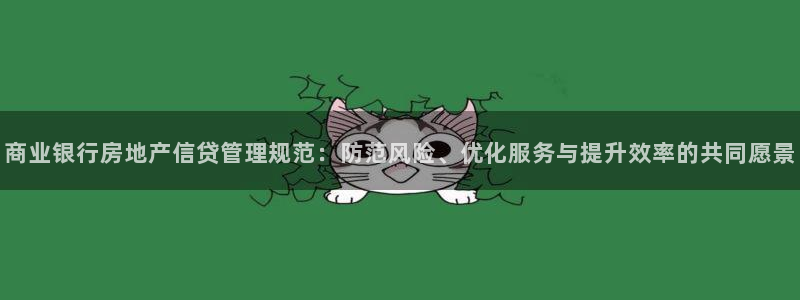 新宝5娱乐登陆：商业银行房地产信贷管理规范：防范风险、优化服