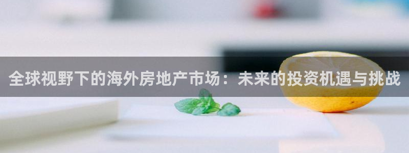 新宝rm5：全球视野下的海外房地产市场：未来的投资机遇与挑战