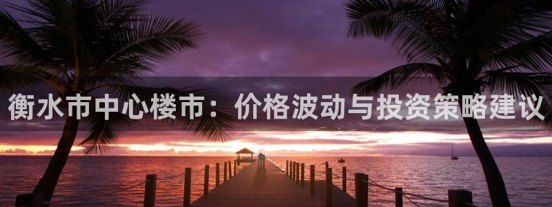 新宝5可靠吗：衡水市中心楼市：价格波动与投资策略建议