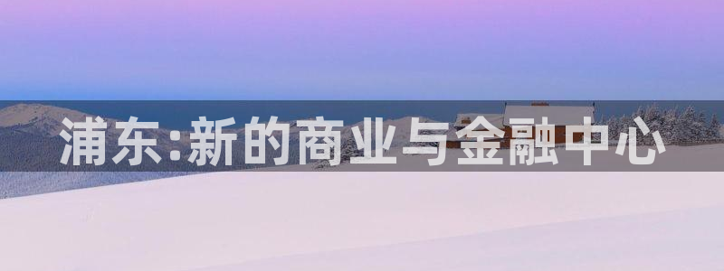 新宝5官方下载地址：浦东:新的商业与金融中心
