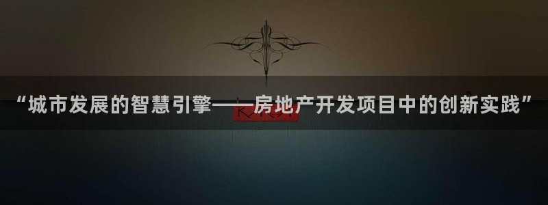 新宝股东张听2 5 5：“城市发展的智慧引擎——房地产开发项