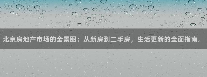新宝5总代：北京房地产市场的全景图：从新房到二手房，生活更新