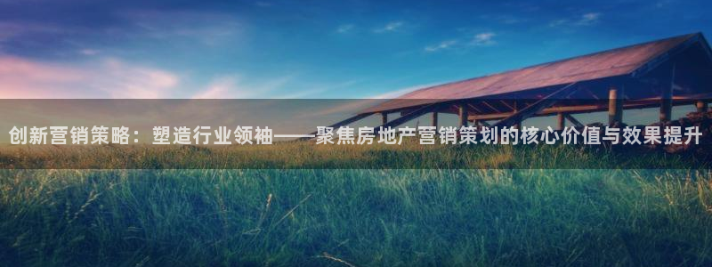 新宝5下载：创新营销策略：塑造行业领袖——聚焦房地产营销策划